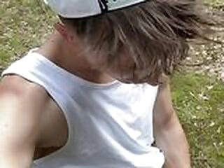 stepbrother sucks my dick in the woods and cums on his face sucks gay stepbrother