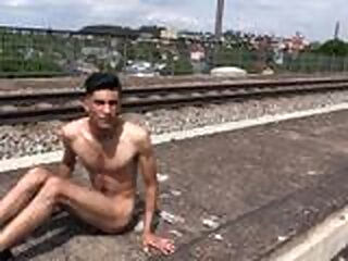 Guy Who Needs Money Badly Agrees To Swallow A Stranger's Dick Railway Tracks - BIGSTR needs gay guy