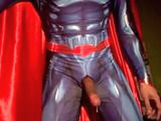 Superman jerk off and cumshot. jerk gay superman